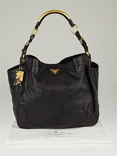 prada medium daino leather hobo bag|real real Prada vitello daino.